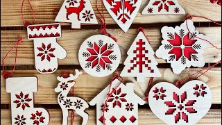 Folklórní vánoční ozdoba na stromeček