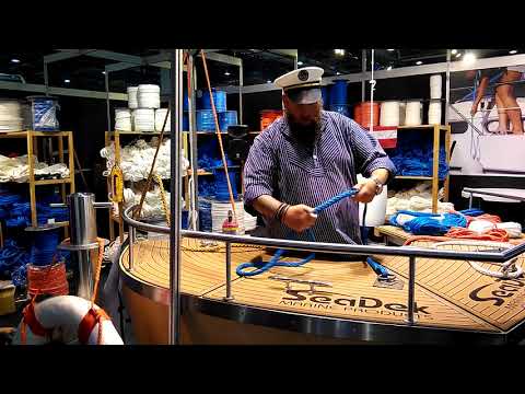 An- und Ablegen mit dem Quick Allzweckseil auf der boot Düsseldorf 2020 in Halle 11