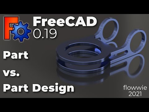 FreeCAD 0.19 -  Part Workbench vs. Part Design Workbench 🔧 Übungsaufgabe Klemme (Deutsch)