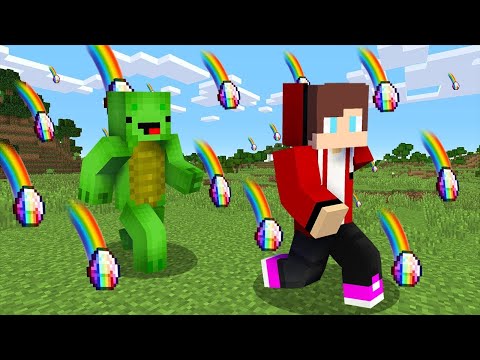 Maizen - Rainbow Diamond Rain vs Security House in Minecraft