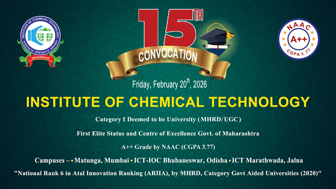 🎓 15th Convocation Ceremony | ICT Mumbai | 20th February 2026