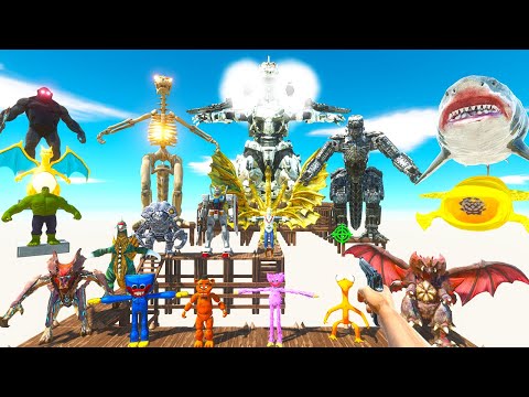 Parkour ZigZag Hunting Evolution of Godzilla and Fights King Kong - Animal Revolt Battle Simulator