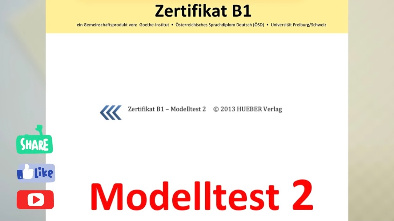 B1 Vorbereitung: Huber: Modelltest 2