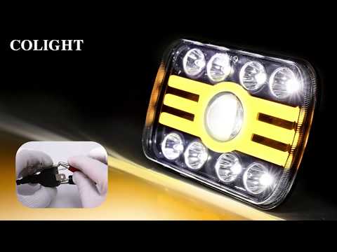 5x7" DRL Hi-Lo Beam Signal Light Rectangle Headlights