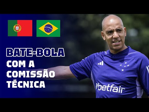 Comissão Técnica do Cruzeiro explica termos do futebol de Portugal em bate-bola