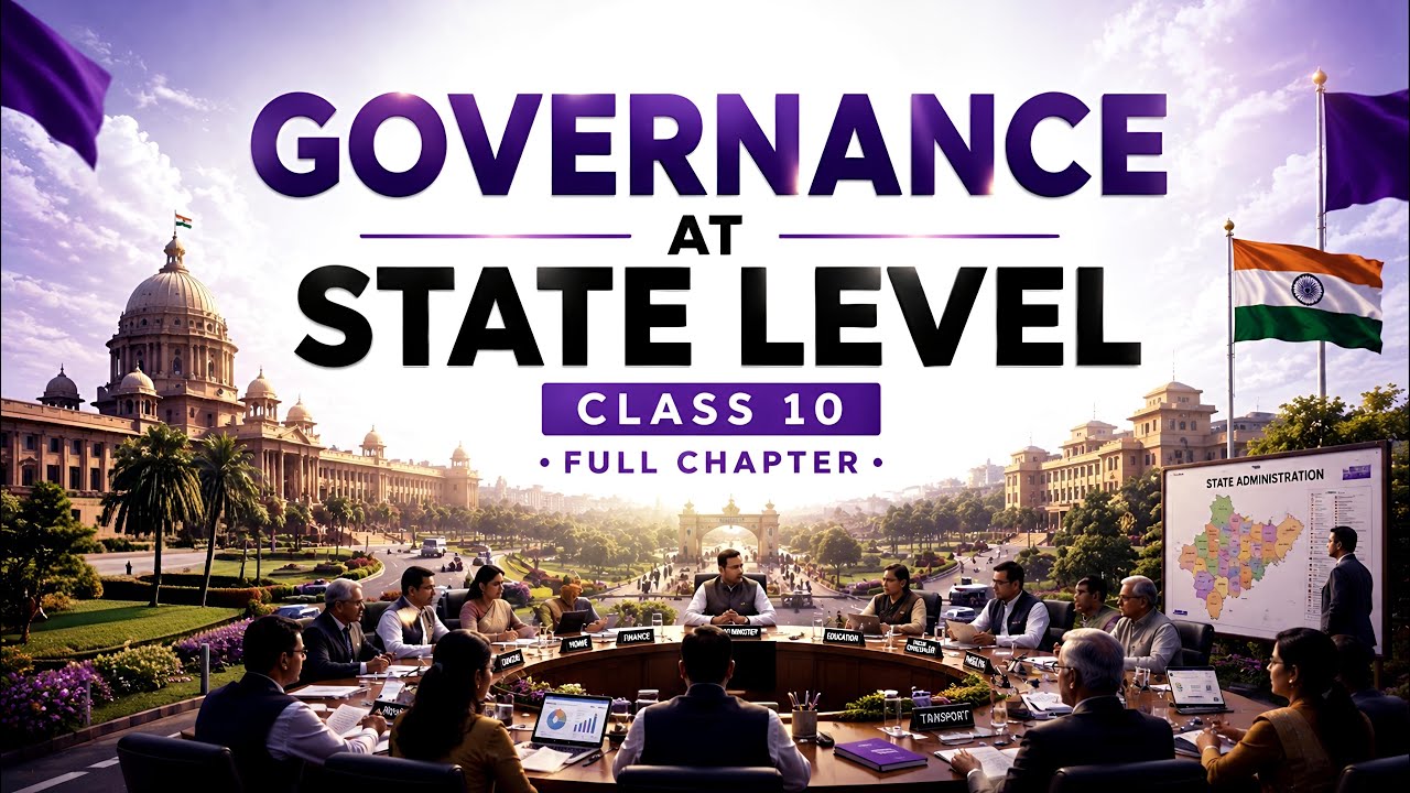 Thumbnail for Governance at State Level Class 10 NIOS SST | Full Ch in Animation | One Shot