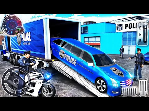 Police Truck Transport Game - US Police Car Transporter Game - Android Gameplay