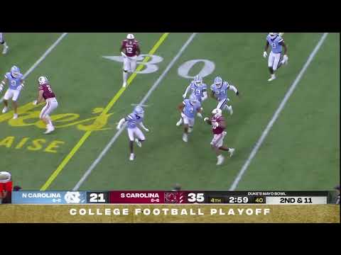 2021 Dukes Mayo Bowl USC vs UNC - Kevin Harris 11 Yd Run