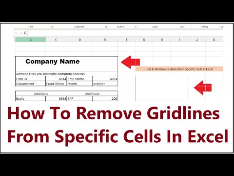 How to Remove Gridlines From Specific Cells in Excel 2024