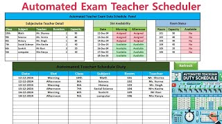 Download the video "Automated Teacher Exam Scheduler in Excel | Excel VBA Project for Schools"