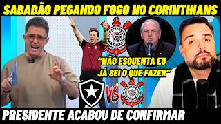 URGENTE ! SABADÃO PEGANDO FOGO DE NOTICIAS NO CORINTHIANS !