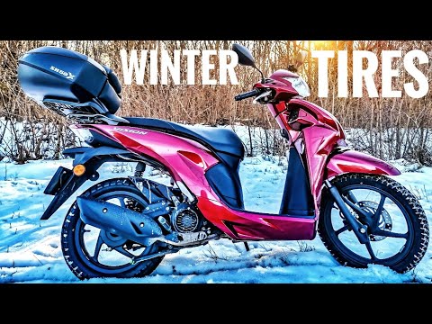 WINTER TYRES FOR SCOOTER - What was my choice for the Honda Vision 110? Complete mounting steps
