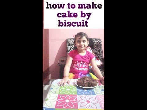 How To make Cake by biscuit 🎂easy cake making steps by Amoli Pandey