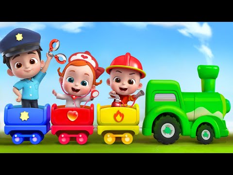 Toot Toot Train Song 2 | EP139 | Police Officer, Doctor and Firefighter | LiaChaCha Nursery Rhymes