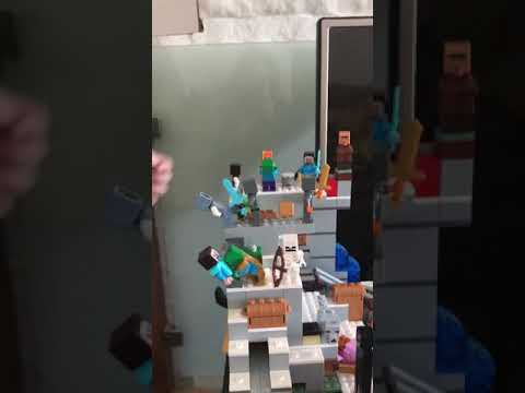Mountain cave and all characters of LEGO Minecraft