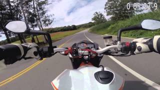 preview picture of video 'Time trial (tomada de tempo) descendo de Tuiuti a Morungaba TT - KTM 990 SMR'