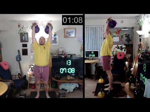 Half-Snatch Workout #1 | Mikhail Marshak |  2×18 kg 2', 2×20 kg 2', 2×16 kg 3' | Seattle, 10/21/21