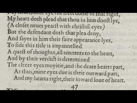 Shakespeare's Sonnets 46 & 47 in early 17th century pronunciation