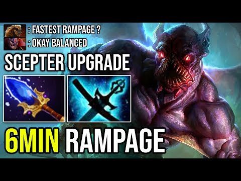WTF 6Min Rampage NEW Aghanim's Scepter Night Stalker Upgrade AOE Stun Crazy Gameplay Top Rank DotA 2