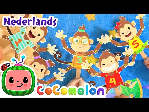 Vijf Kleine Aapjes | CoComelon Nederlands - Kinderliedjes