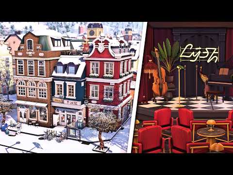 Stockholm Apartment with Hairdressers, Dry Cleaners + Hidden Basement Bar | The Sims 4 Speed Build