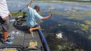 I Almost Lip an Alligator! Bass Fishing with the Subscriber Winner