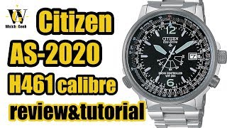 Citizen AS 2020 Atomic Nighthawk - H461 Caliber - review & tutorial on how to setup and use