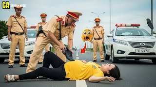 CÚ ĐÁ TRỜI GIÁNG CỦA CSGT KHIẾN VỢ CỦA ĐẠI TÁ ÔM BỤNG BẦU ĐAU ĐỚN LĂN RA ĐƯỜNG VÀ HẬU QUẢ KHÔN LƯỜNG