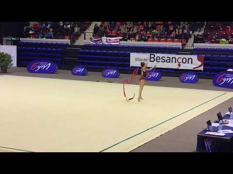 Eléonore Caburet ruban - Nat A 14/15 ans - France Besançon 2018
