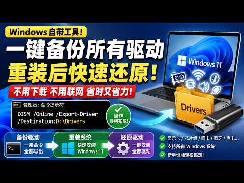 One-click driver backup and restore for Windows 11! | Latest driver backup and restore tutorial f...