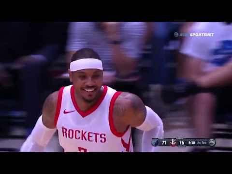 Carmelo Anthony Full ROCKETS DEBUT Highlights vs Grizzlies 2018.10.02   13Pts -  NBA Pre Season