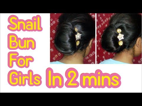 Snail Bun for Girls in 2 mins || Classic bun hairstyle for girls | Stylopedia