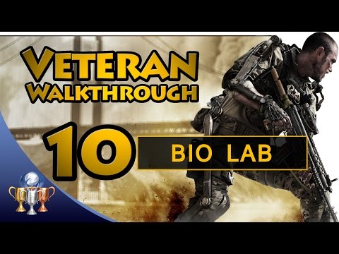 Call of Duty Advanced Warfare - Part 10 Bio Lab - Veteran Walkthrough [60fps]