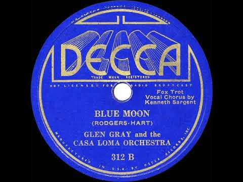 1935 HITS ARCHIVE: Blue Moon - Glen Gray Casa Loma (Kenny Sargent, vocal)