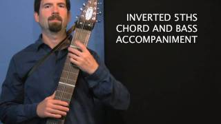 Chapman Stick - Inverted 5ths Chords and Bass - two-handed tapping