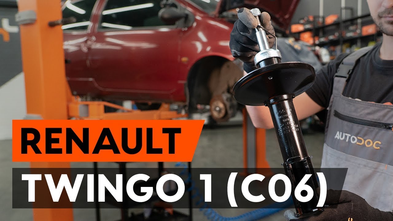 Kako zamenjati avtodel vzmetna noga (blazilnik) spredaj na avtu Renault Twingo C06 – vodnik menjave