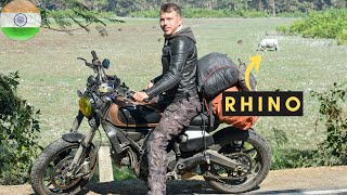 Riding next to RHINOS - Only in India ?