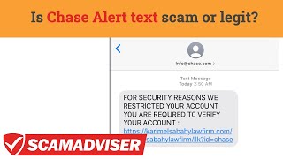 Chase Alert text - scam or legit notice from bank Does Chase Bank send such text messages