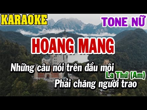 Karaoke Hoang Mang Tone Nữ  La Thứ (Am) | Karaoke Beat | 84