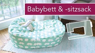 Mobiles Babybettchen / Kindersitzsack nähen