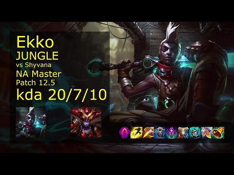 Ekko Jungle vs Shyvana - NA 20/7/10 Patch 12.5 Gameplay