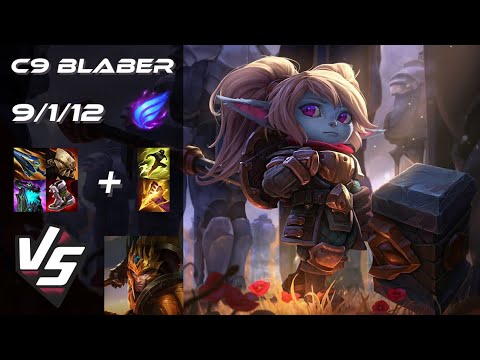 Cloud9 Blaber JUNGLE Poppy vs Jarvan IV - NA Challenger Patch 25.S2.7