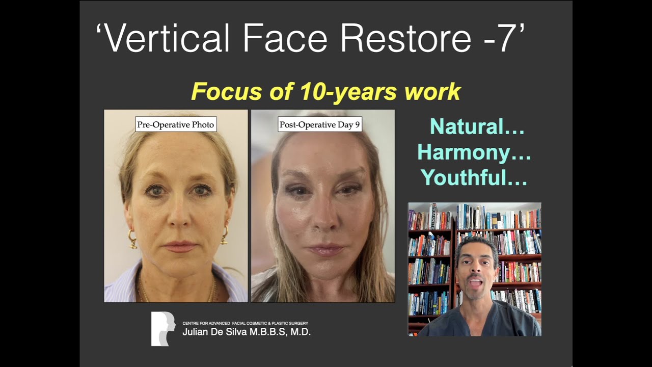 Vertical Face Restore 7, Signature facial rejuvenation by Dr Julian De Silva, Harley Street London