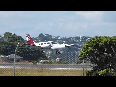Wellington Airport | Golden Bay Air |  Piper PA-34-220T Seneca III (ZK-ZAG) landing RWY16