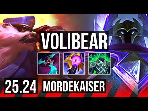 VOLIBEAR vs MORDEKAISER (TOP) | 9k gold comeback | KR Master | 25.24