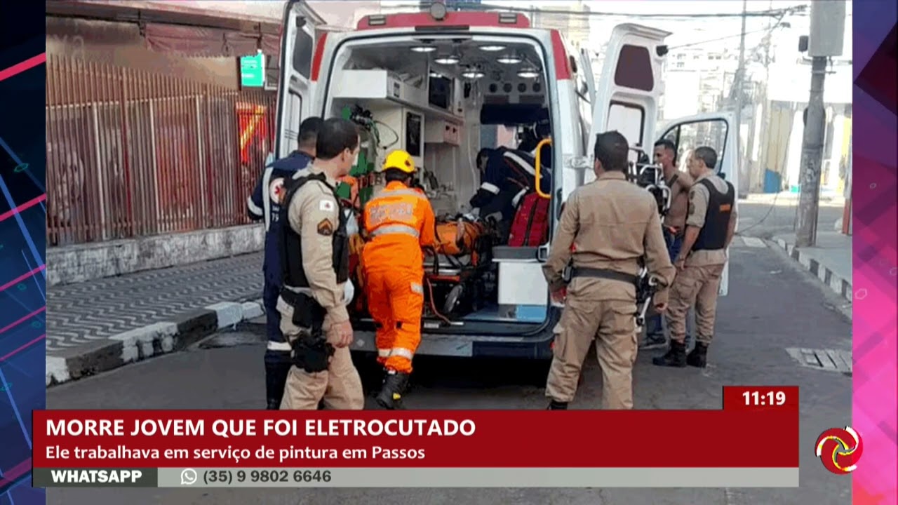 Jovem eletrocutado morre após ficar internado em Passos