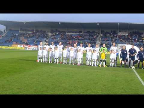 Nástup 1.FC Slovácko - FK Teplice (hřiště)