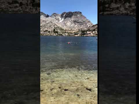 Yes you can swim with the Trout in this crystal clear lake