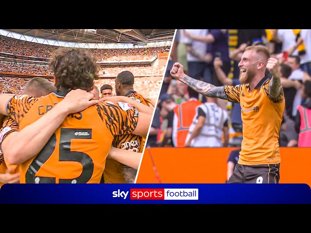 Full-time SCENES as Hull City are promoted to the Premier League! 🔥