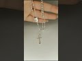 Sterling Silver Italian Silver Rosary Necklace